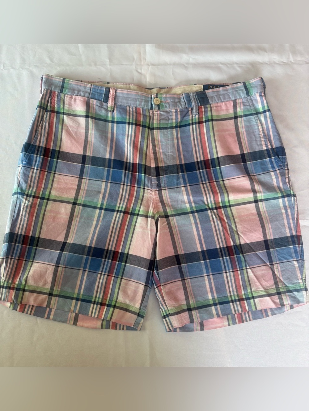 Polo Ralph Lauren Plaid Madras Shorts Men's 38 Classic Fit 9"